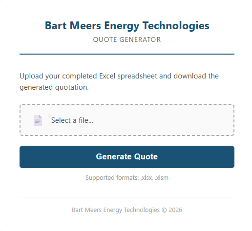 Bart Meers quote generator app screenshot